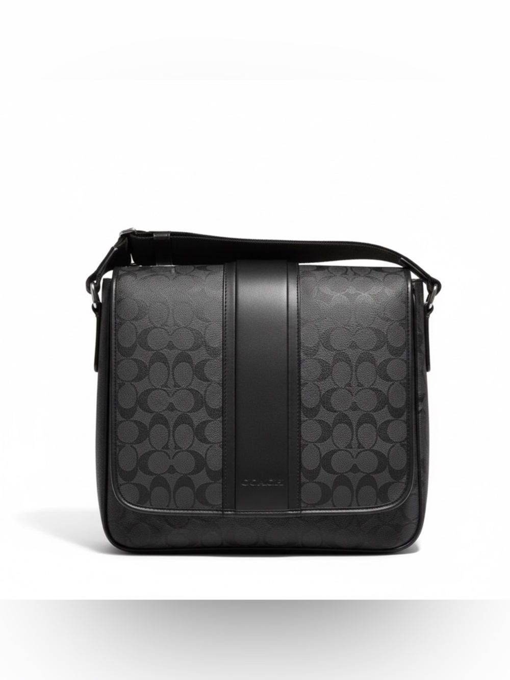Coach Black Messenger Crossbody Bag  Y2K Unisex Wide Strap Crossbody - Picture 14 of 14